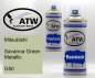 Preview: Mitsubishi, Savanna Green Metallic, G50: 400ml Sprühdose + 400ml Klarlack - Set, von ATW Autoteile West.
